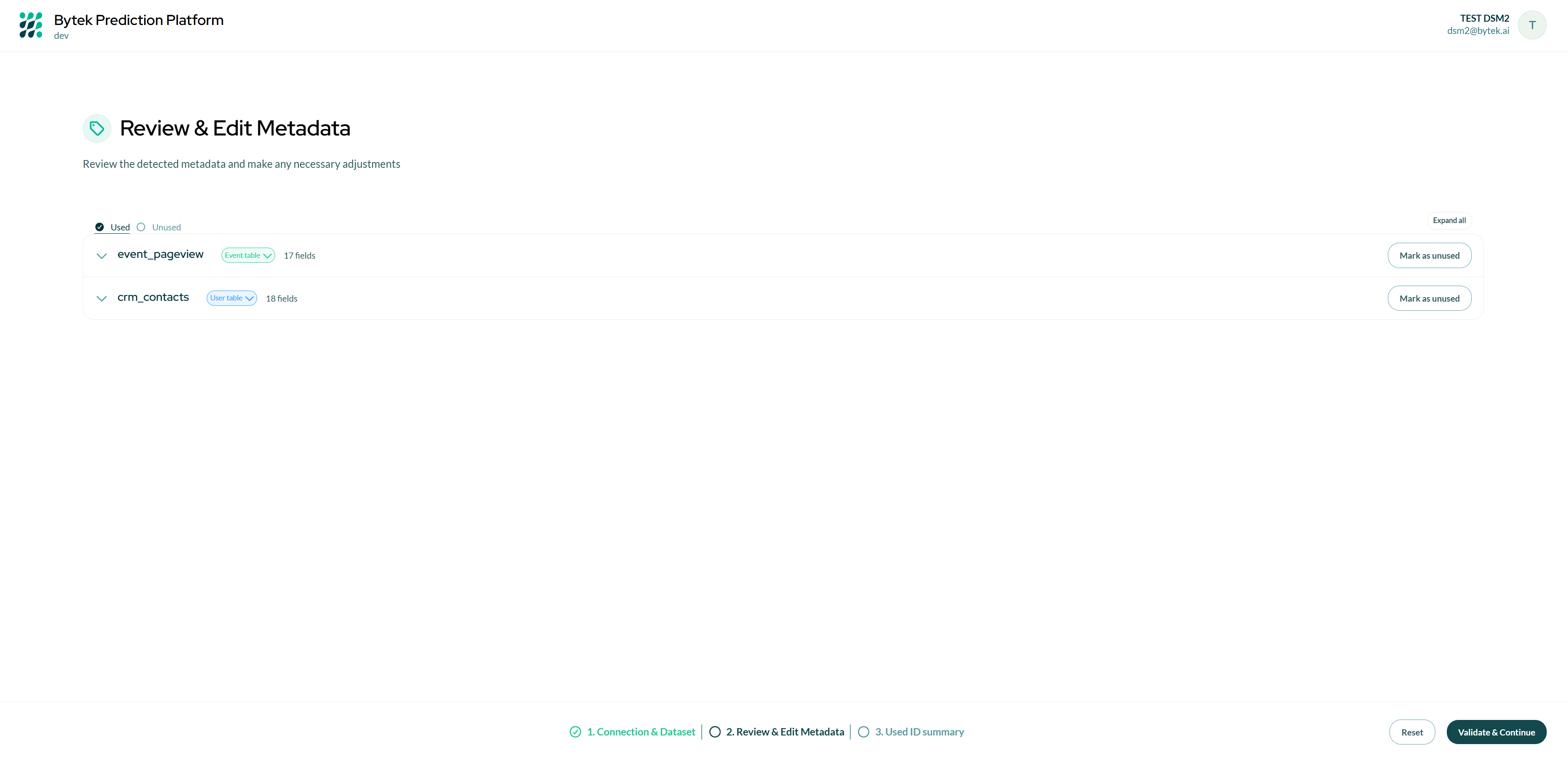 Review &amp; Edit Metadata screen 1