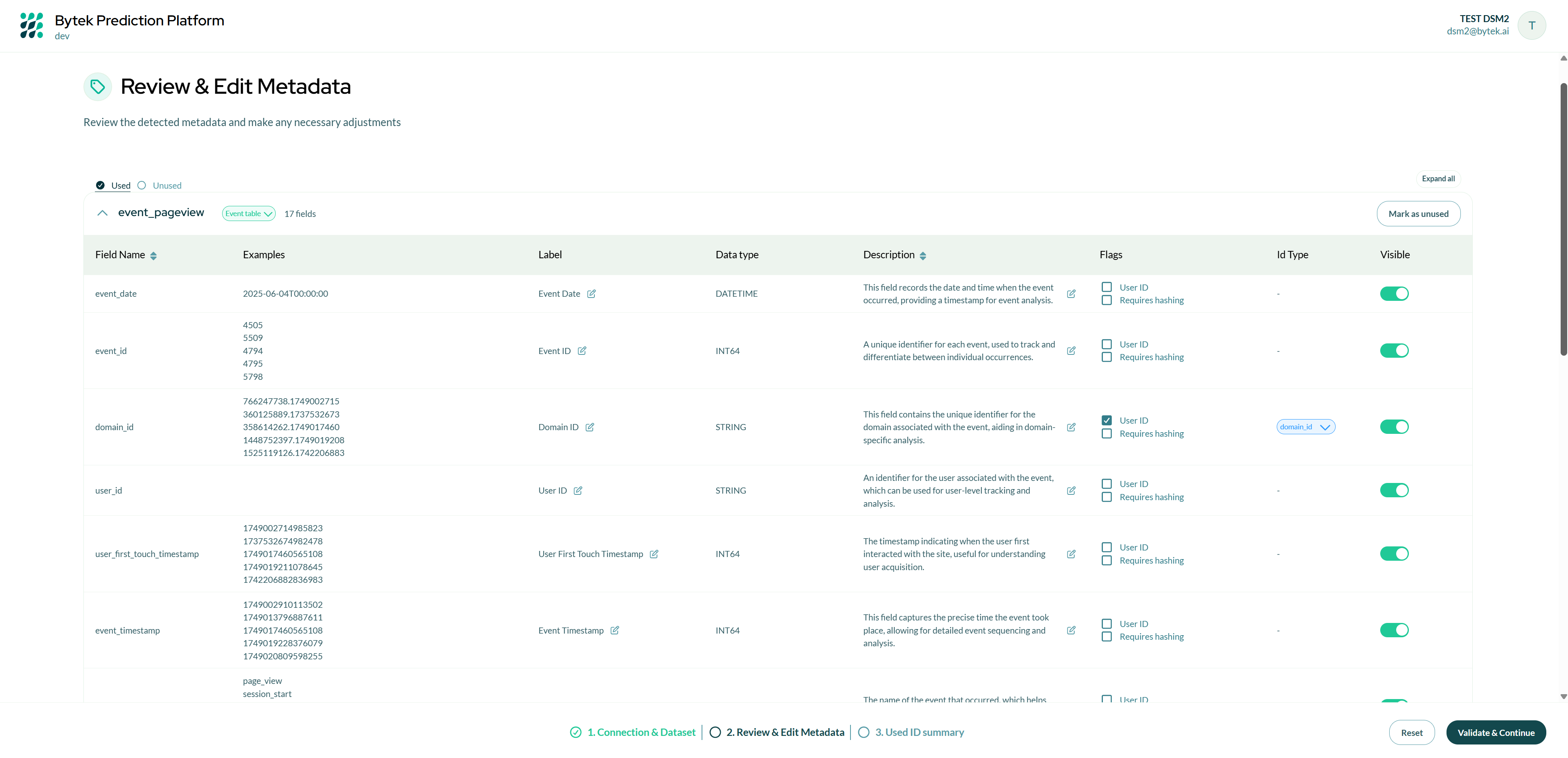 Review &amp; Edit Metadata screen 2